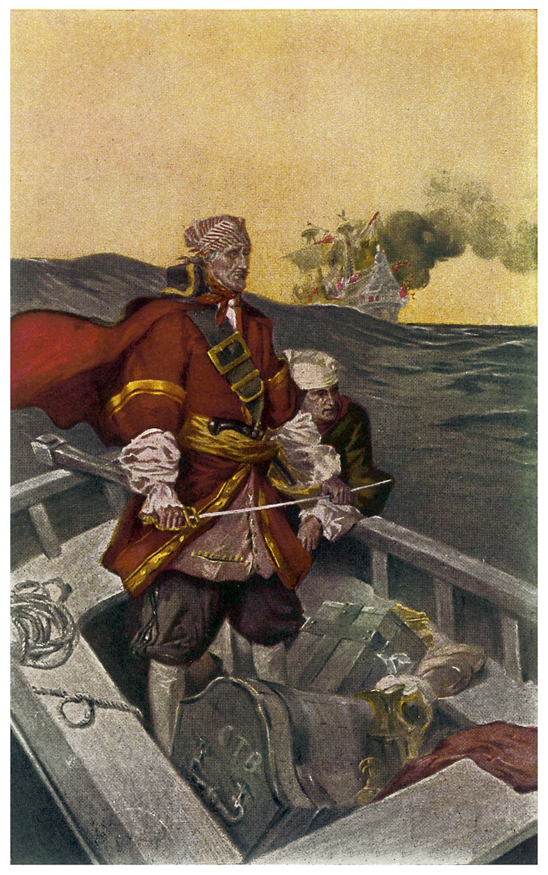 Muotokuva Walesin merirosvosta ja merirosvosta Henry Morganista (1635-1688) J N Marchandin (1883-1941) kuvitus teoksesta "Sir Henry Morgan Buccaneer" 1903 tekijältä Jean Marchand