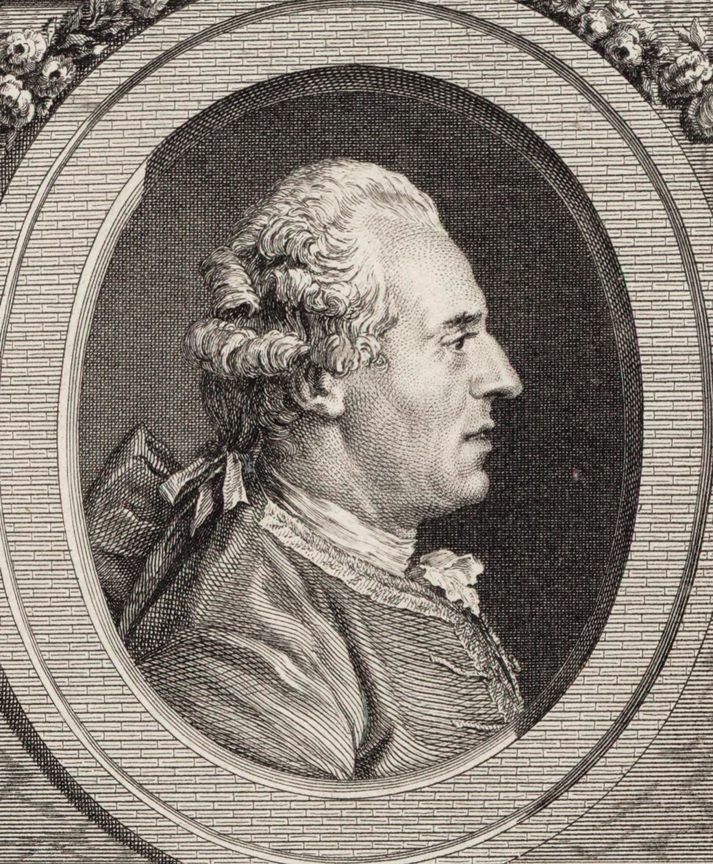 Muotokuva viulisti ja säveltäjä Jean Joseph Cassanéa de Mondonville 1711-1772. tekijältä Jean Marie Delatre