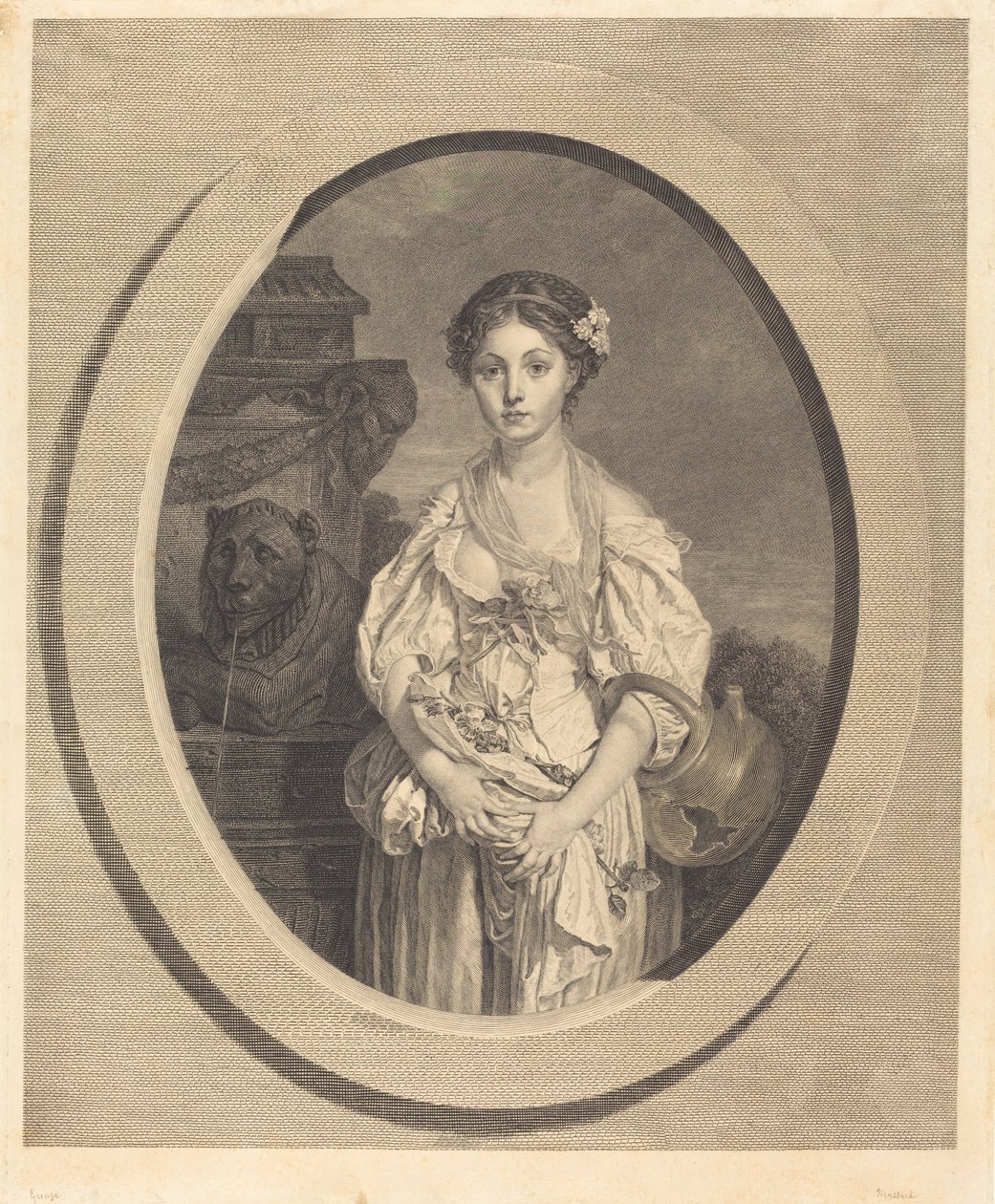 Rikkoutunut kannu tekijältä Jean Massard after Jean Baptiste Greuze
