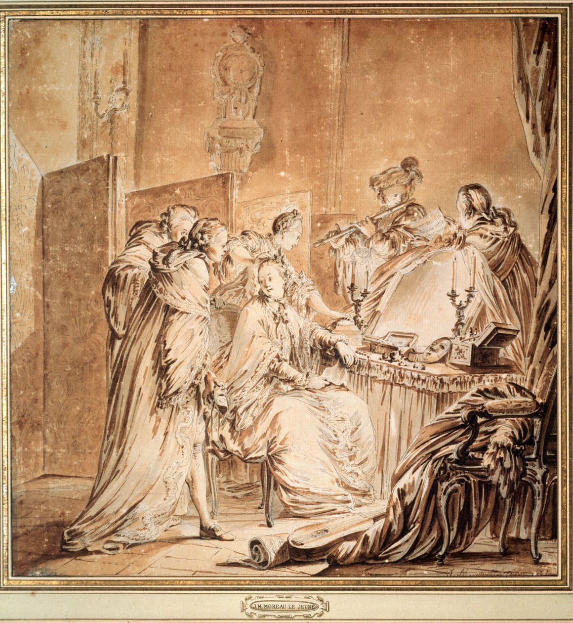 Ennen Fancy Dress Ballia, 1762. tekijältä Jean Michel the Younger Moreau