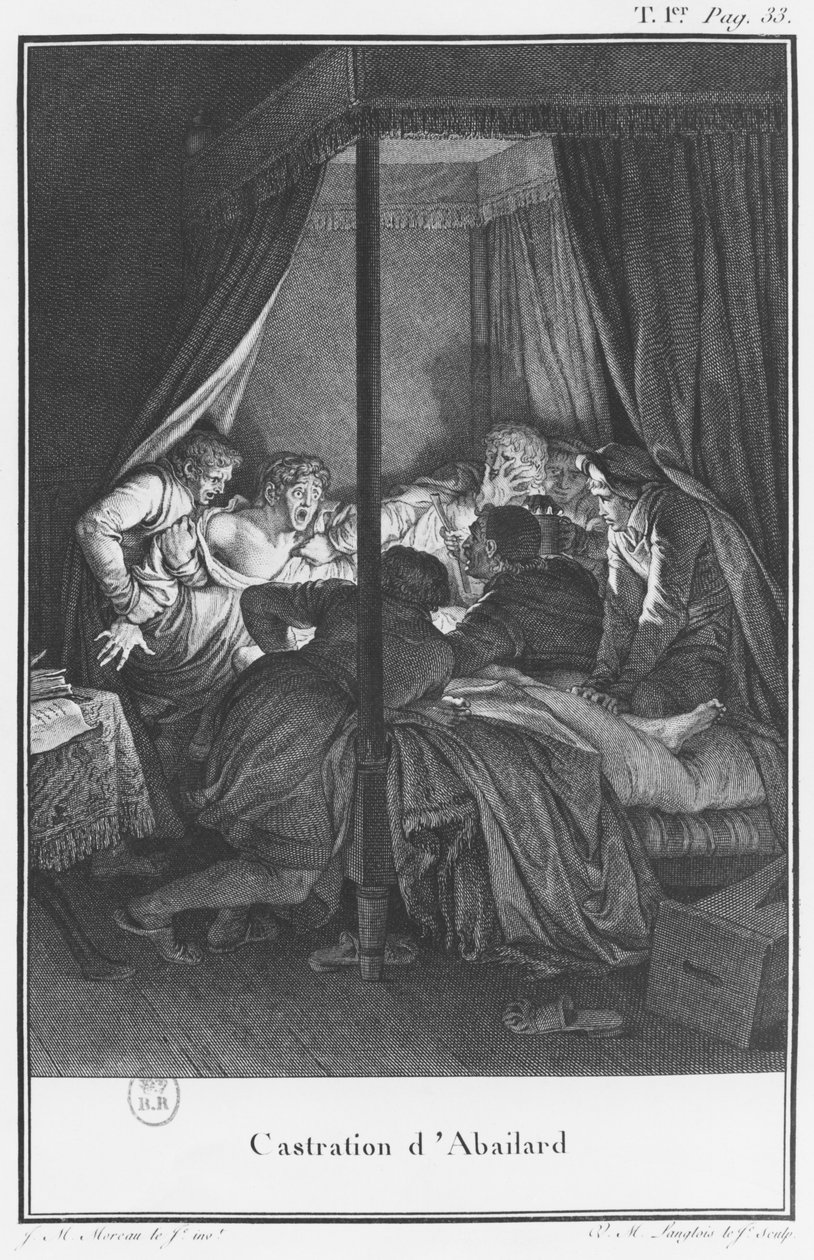 Abelardin kastroiminen, kuvitus kirjasta "Lettres d