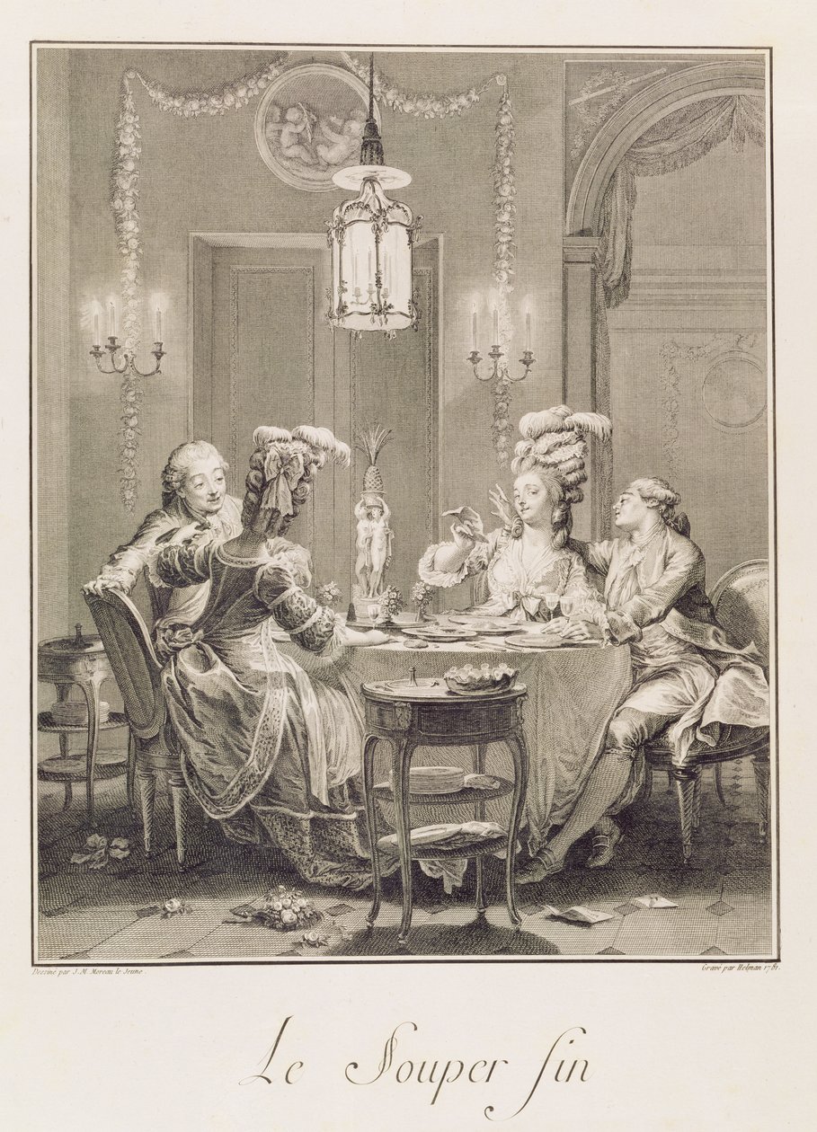 Hieno ehtoollinen, 1781, kaiverrus I.S. Helman (1743-1809) tekijältä Jean Michel the Younger Moreau