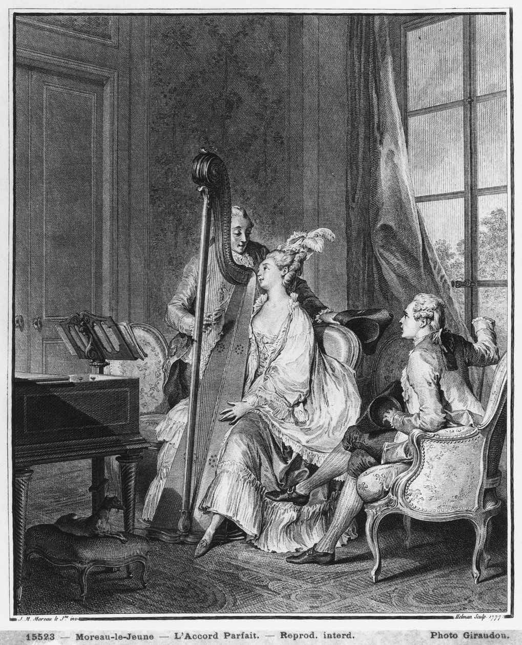 Täydellinen sointu, kaiverrettu Isidore Stanislas Helman (1749-1809) 1777 tekijältä Jean Michel the Younger Moreau