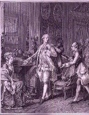 The Grand Toilet, kaiverrus A.L. Romanet (1742-c.1810) tekijältä Jean Michel the Younger (after) Moreau