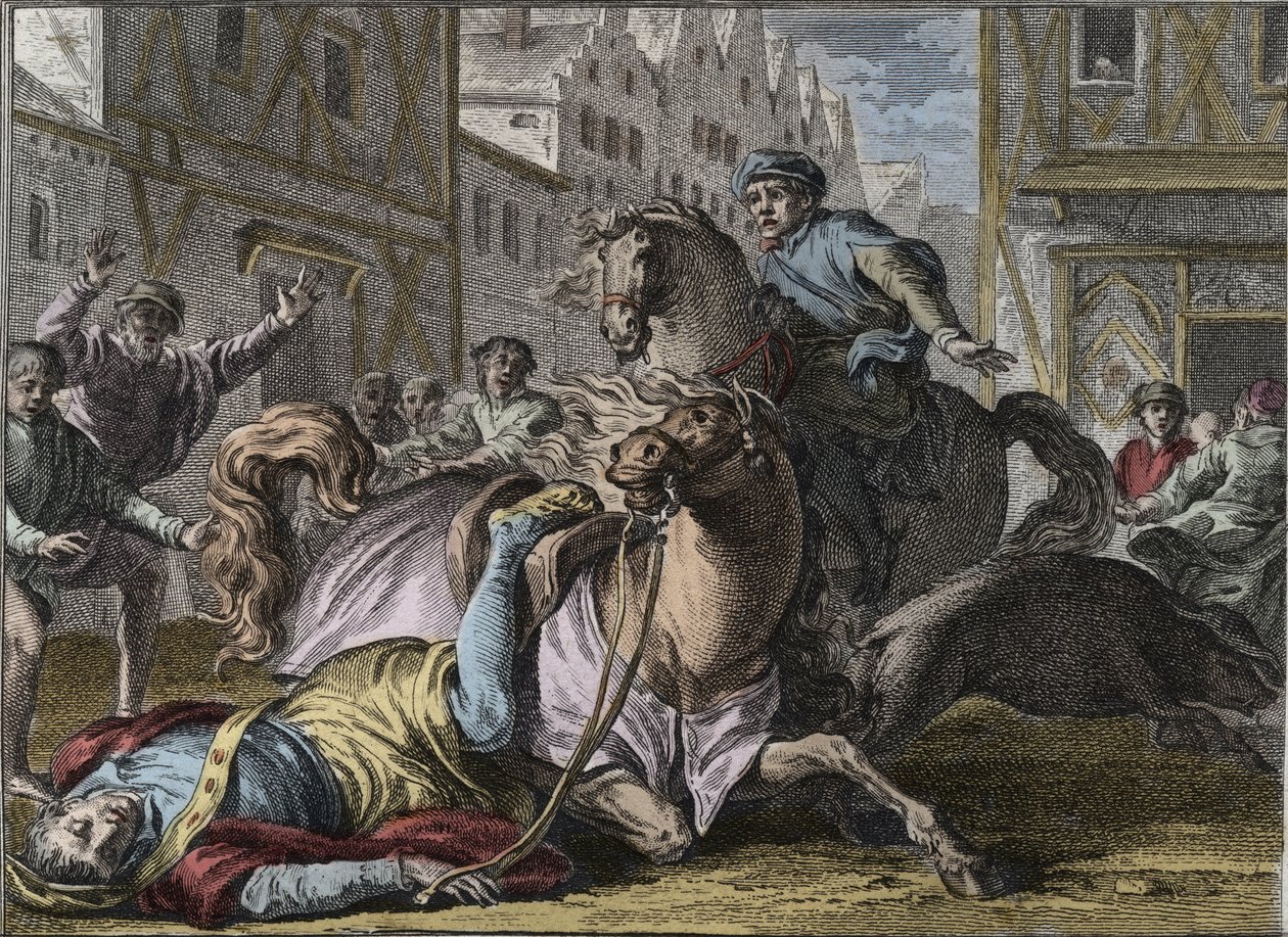 Philippe of France (1116-1131) kuoli Pariisissa tekijältä Jean Michel the Younger Moreau