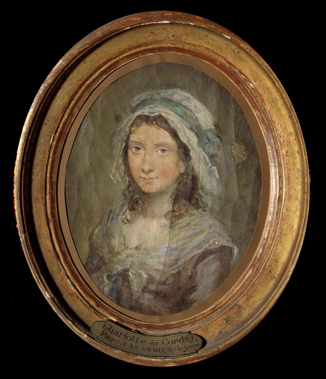 Charlotte Cordayn (1768-1793) muotokuva Moreau Le Jeunen (1741-1814) maalaus 1793. tekijältä Jean Michel the Younger Moreau