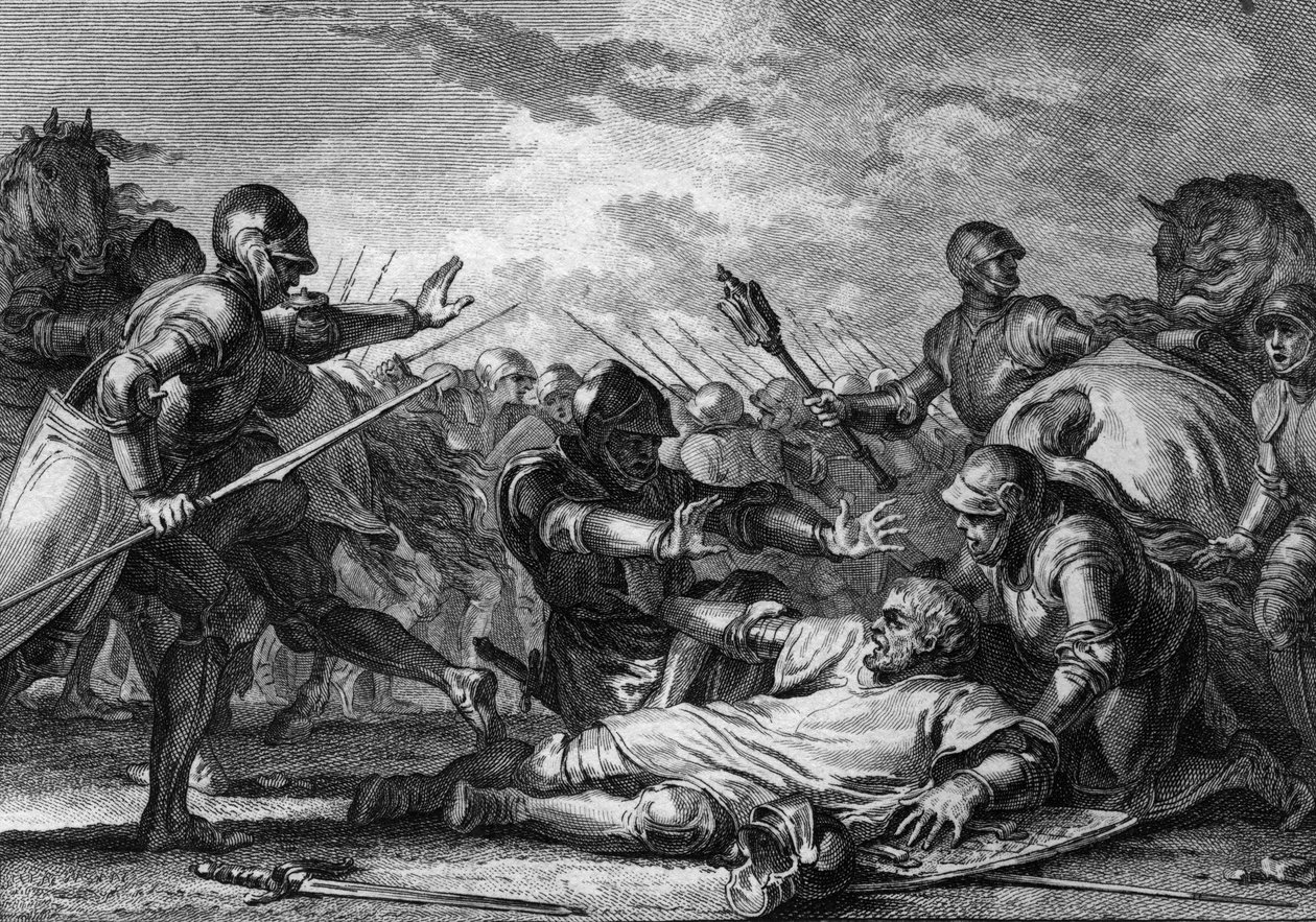 Robert Courteheusen ("" Courtecuisse") (1027-1087) kapina isäänsä, William Valloittajaa (1027-1087), Normandian herttua vastaan tekijältä Jean Michel the Younger Moreau