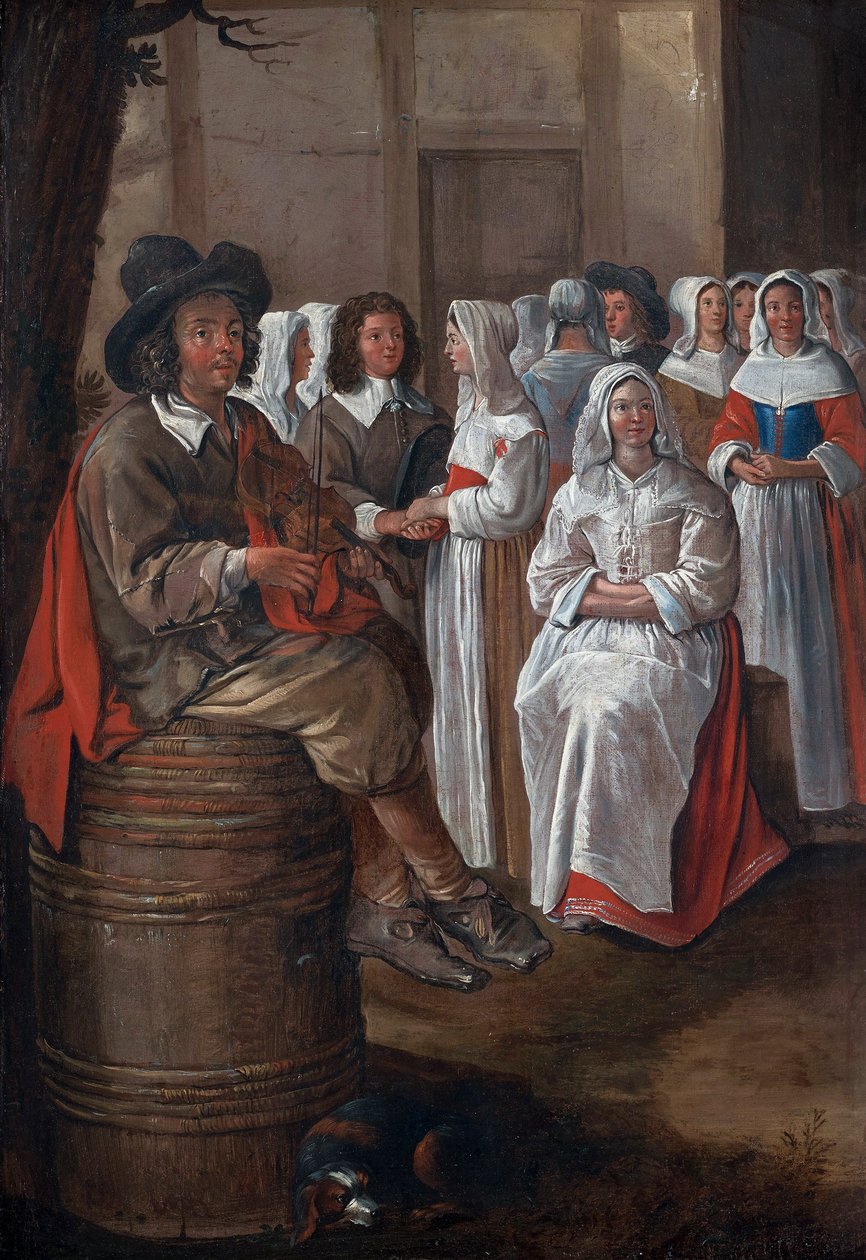 Hääkohtaus: Michelin, Jean (1623-1695). Öljy kankaalle, koko: 76x52, , Yksityiskokoelma tekijältä Jean Michelin