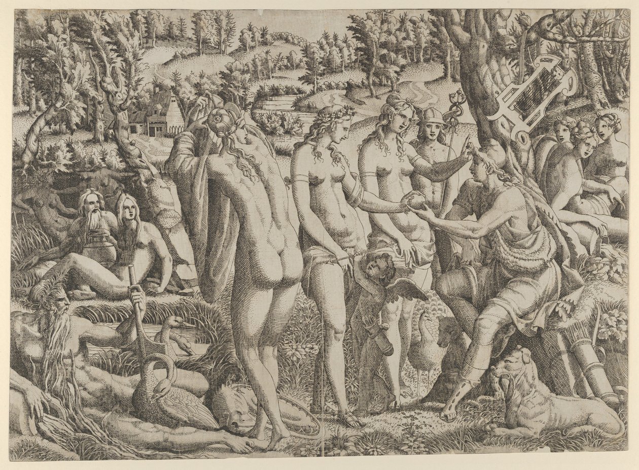 Pariisin tuomio, 1535-55. tekijältä Jean Mignon