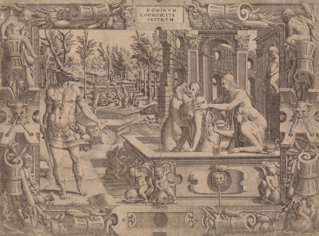 The Metamorphosis of Acteon, 1535-55. tekijältä Jean Mignon