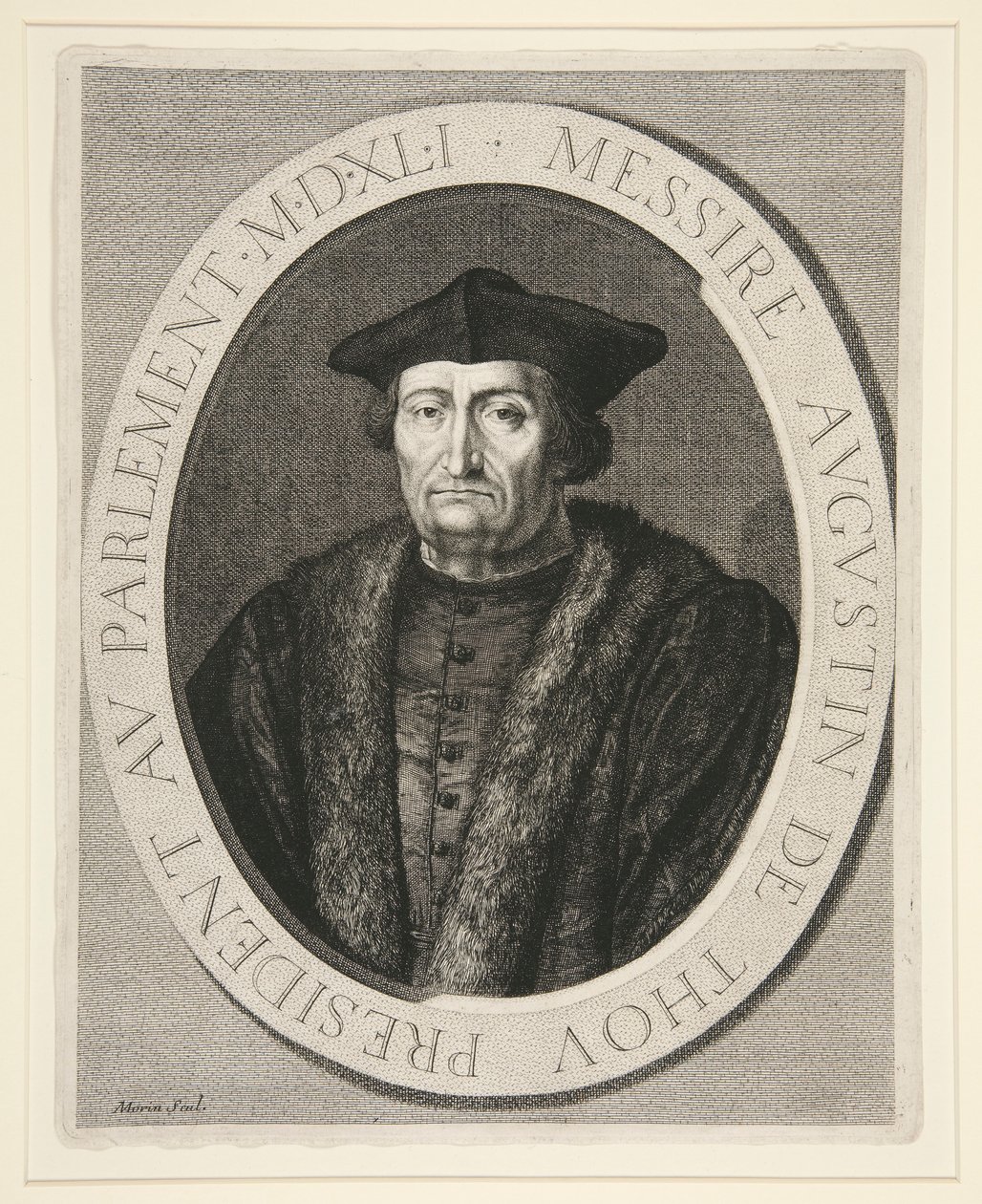 Augustin de Thou, Pariisin parlamentin puheenjohtaja 1535–1544 tekijältä Jean Morin