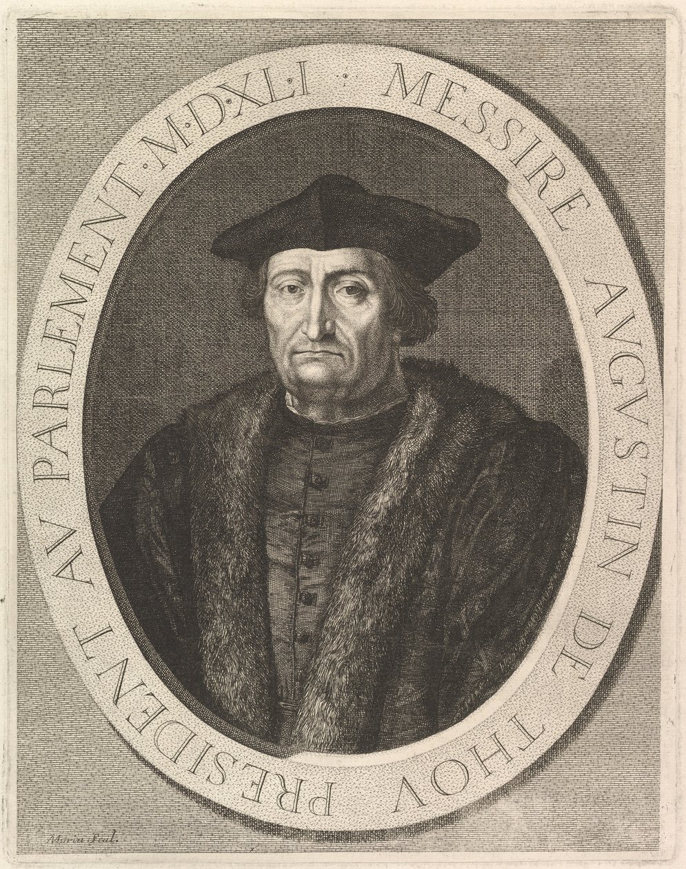 Augustin de Thou, parlamentin puhemies. tekijältä Jean Morin