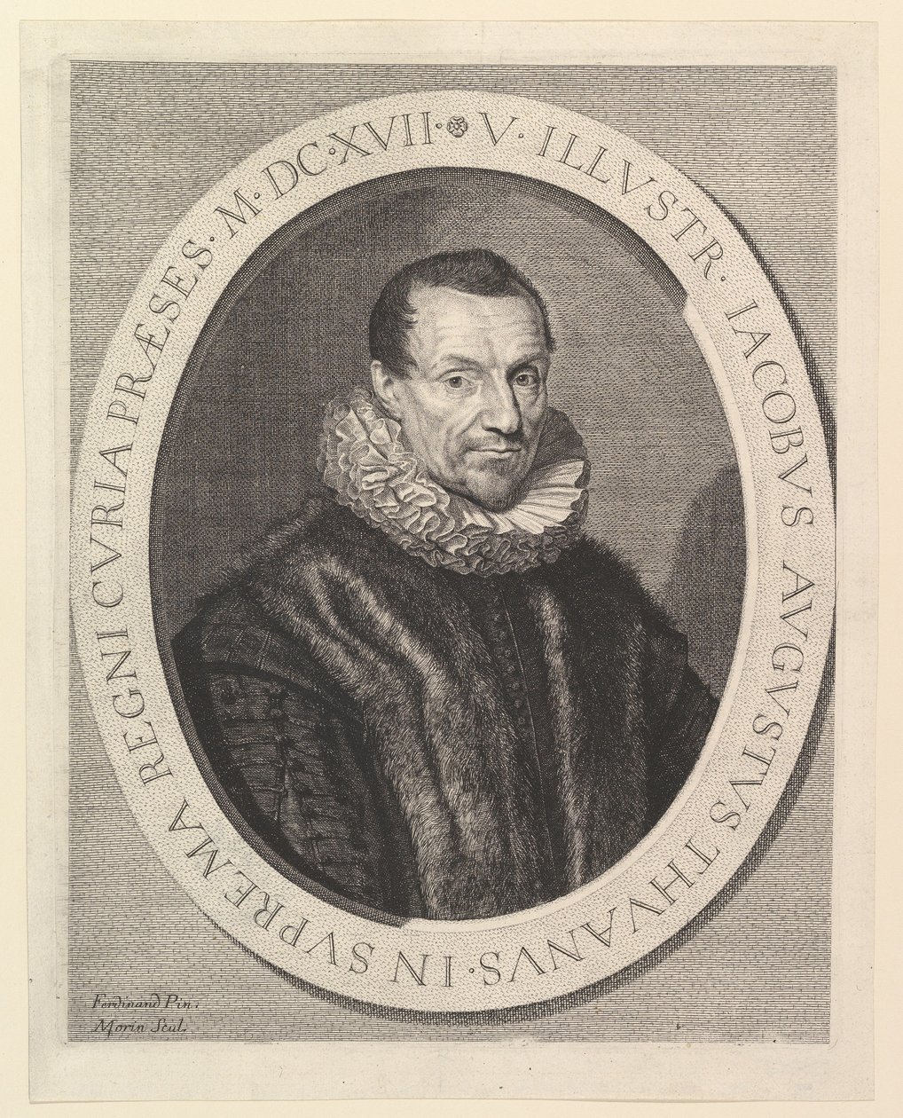 Jacques-Auguste de Thou, parlamentin ensimmäinen presidentti. tekijältä Jean Morin