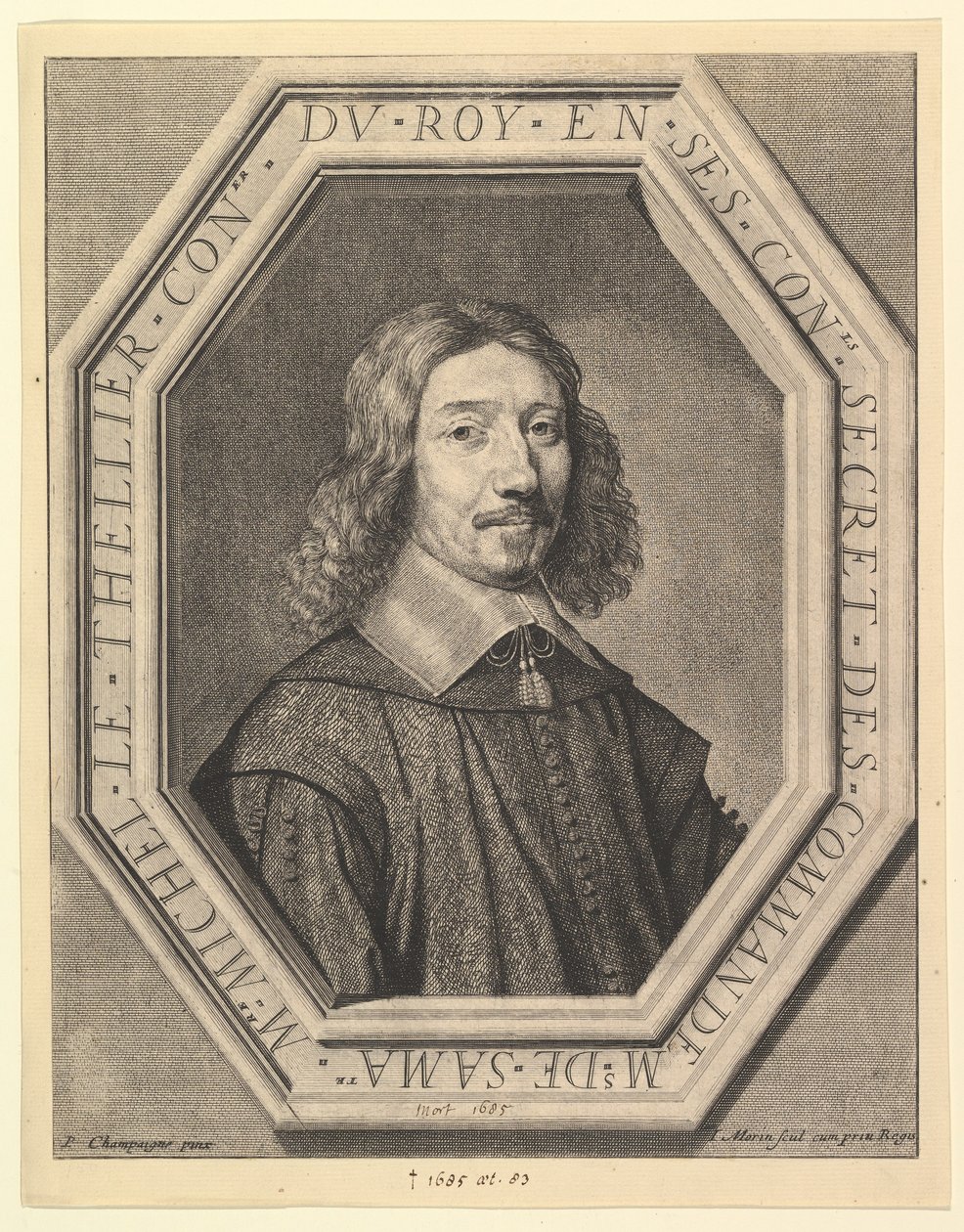 Michel Le Tellier, kuninkaan neuvonantaja, 1620-50. tekijältä Jean Morin