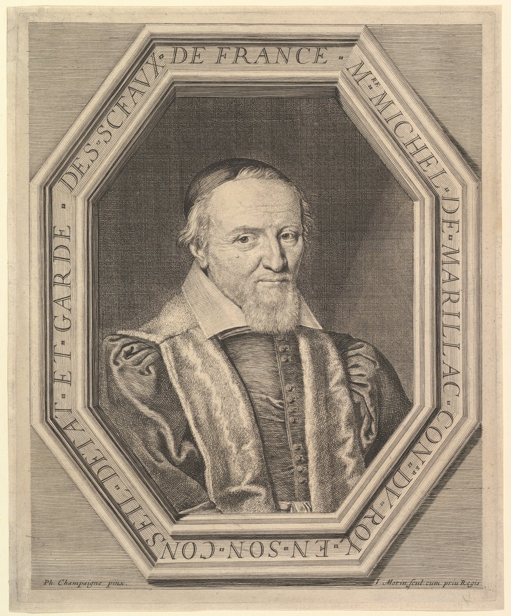 Michel de Marillac, valtionneuvos ja sinettien vartija, 1600-luku. tekijältä Jean Morin