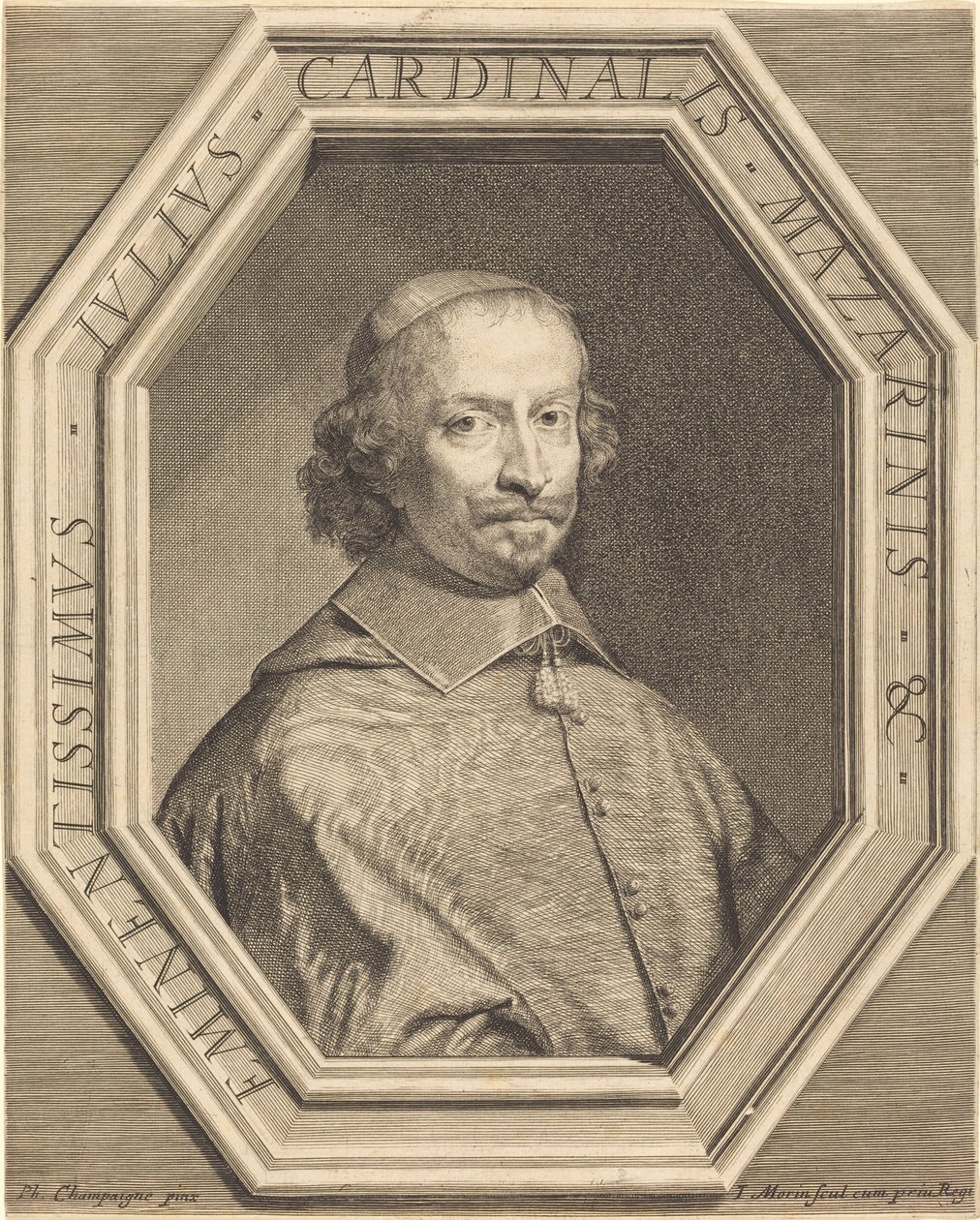 Kardinaali Mazarin tekijältä Jean Morin after Philippe de Champaigne