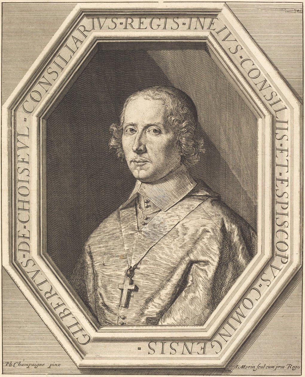 Gilbert de Choiseul du Plessis Praslin tekijältä Jean Morin after Philippe de Champaigne