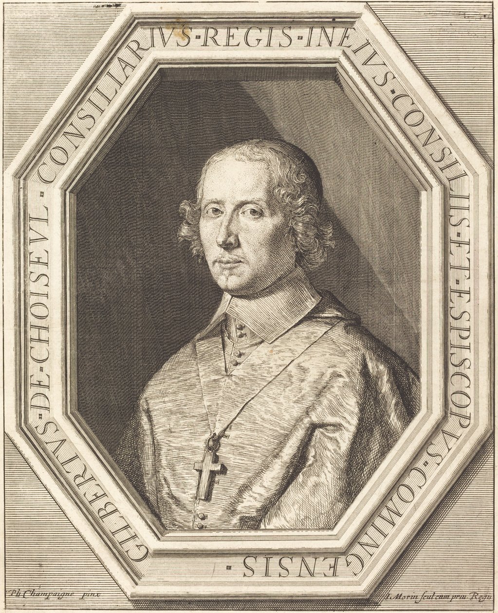 Gilbert de Choiseul du Plessis Praslin tekijältä Jean Morin after Philippe de Champaigne