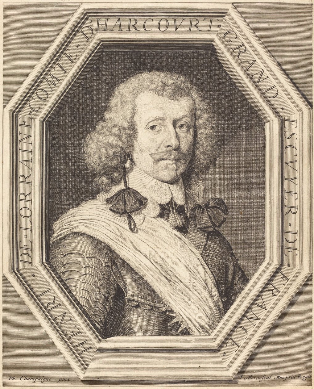 Henry of Lorraine, Harcourtin kreivi tekijältä Jean Morin after Philippe de Champaigne
