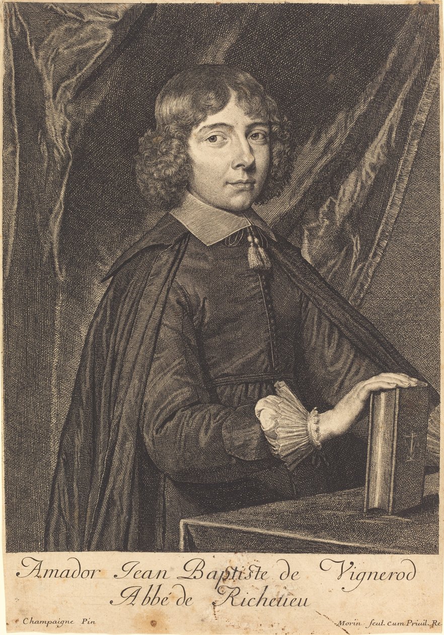 Jean Baptiste Amidor Vignerod tekijältä Jean Morin after Philippe de Champaigne