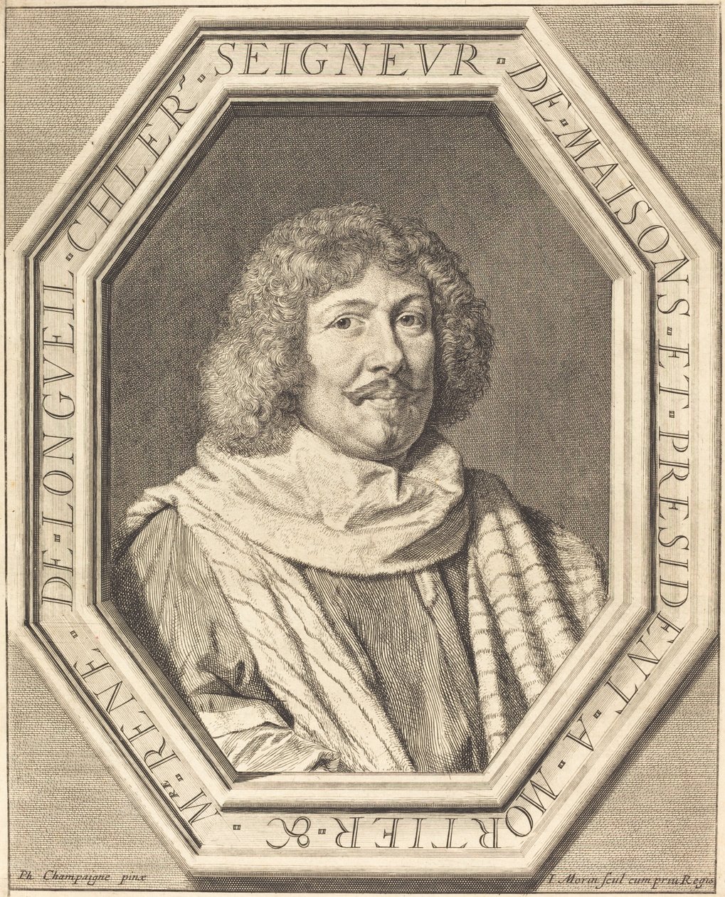Rene de Longueil, Maisonsin markiisi tekijältä Jean Morin after Philippe de Champaigne