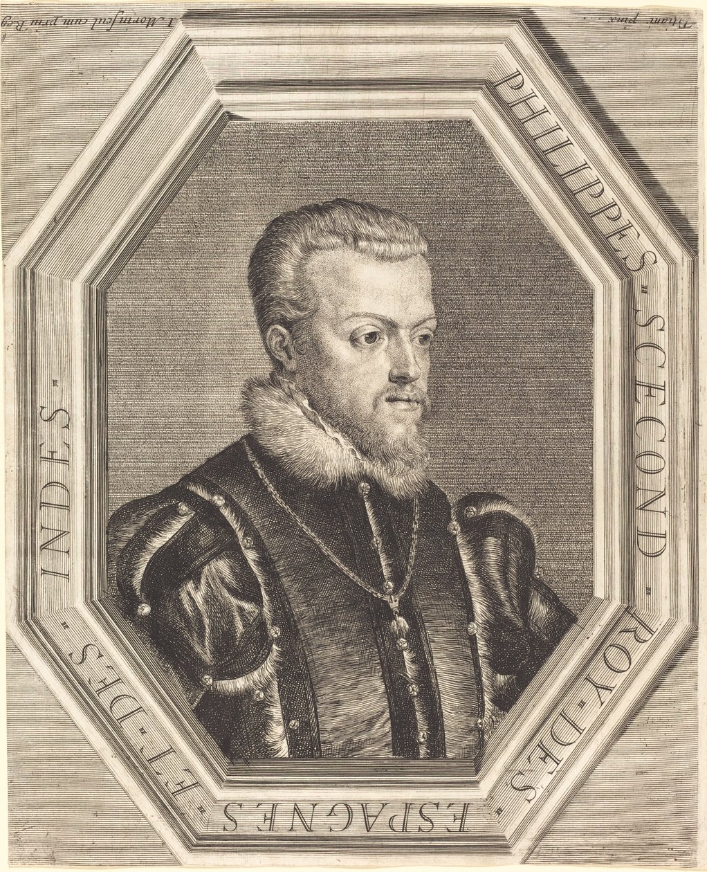 Philippe II, Espanjan kuningas tekijältä Jean Morin after Titian