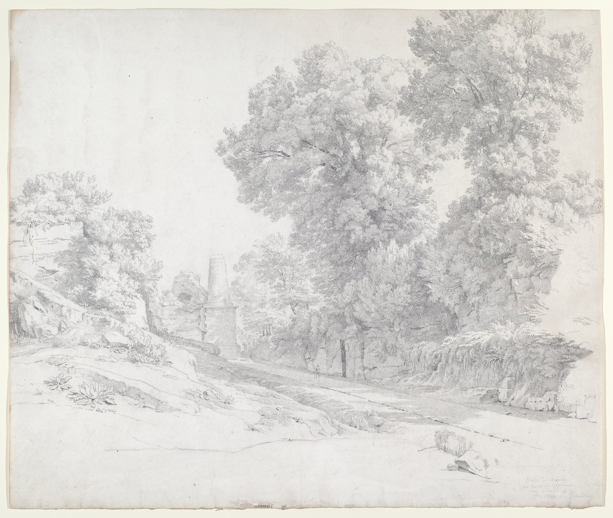 Oaks Appian-tien varrella Albanon lähellä tekijältä Jean Paul Flandrin