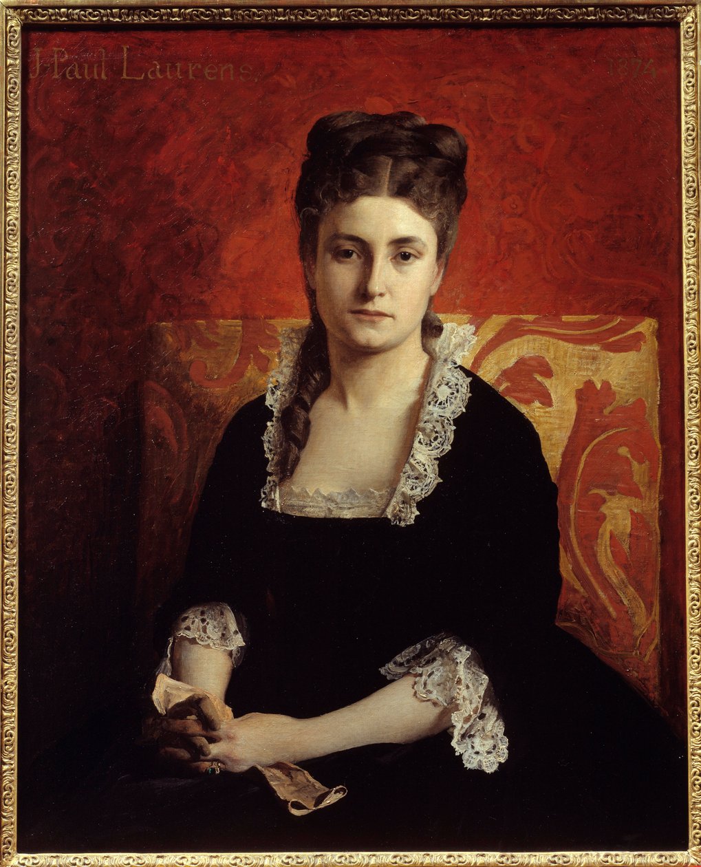 Naisen muotokuva. Jean Paul Laurensin (1838-1921) maalaus tekijältä Jean Paul Laurens