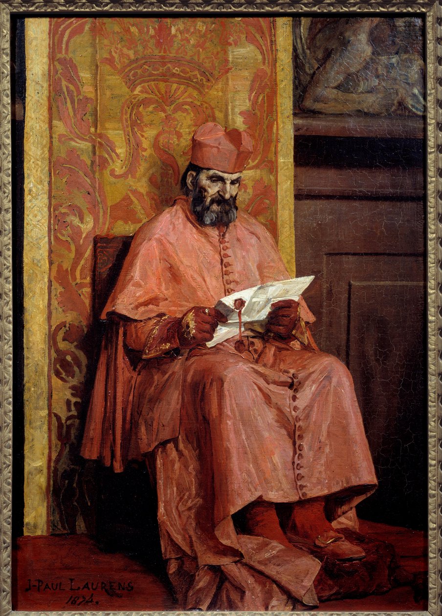 Kardinaali. Jean Paul Laurensin (1838-1921) maalaus tekijältä Jean Paul Laurens