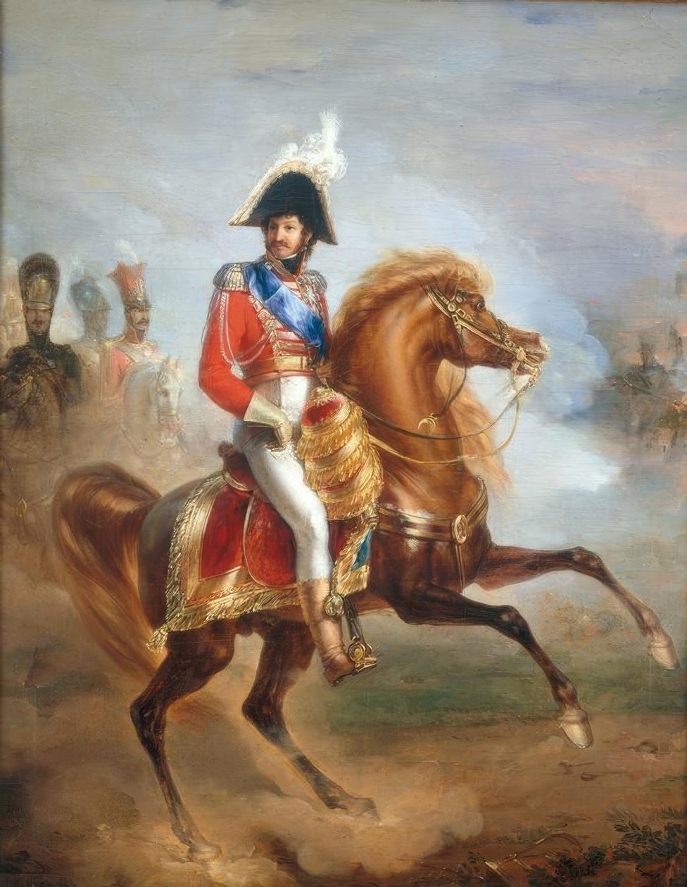 Joachim Murat / Muotokuva hevosen selässä / J.P.Franque tekijältä Jean Pierre Franque