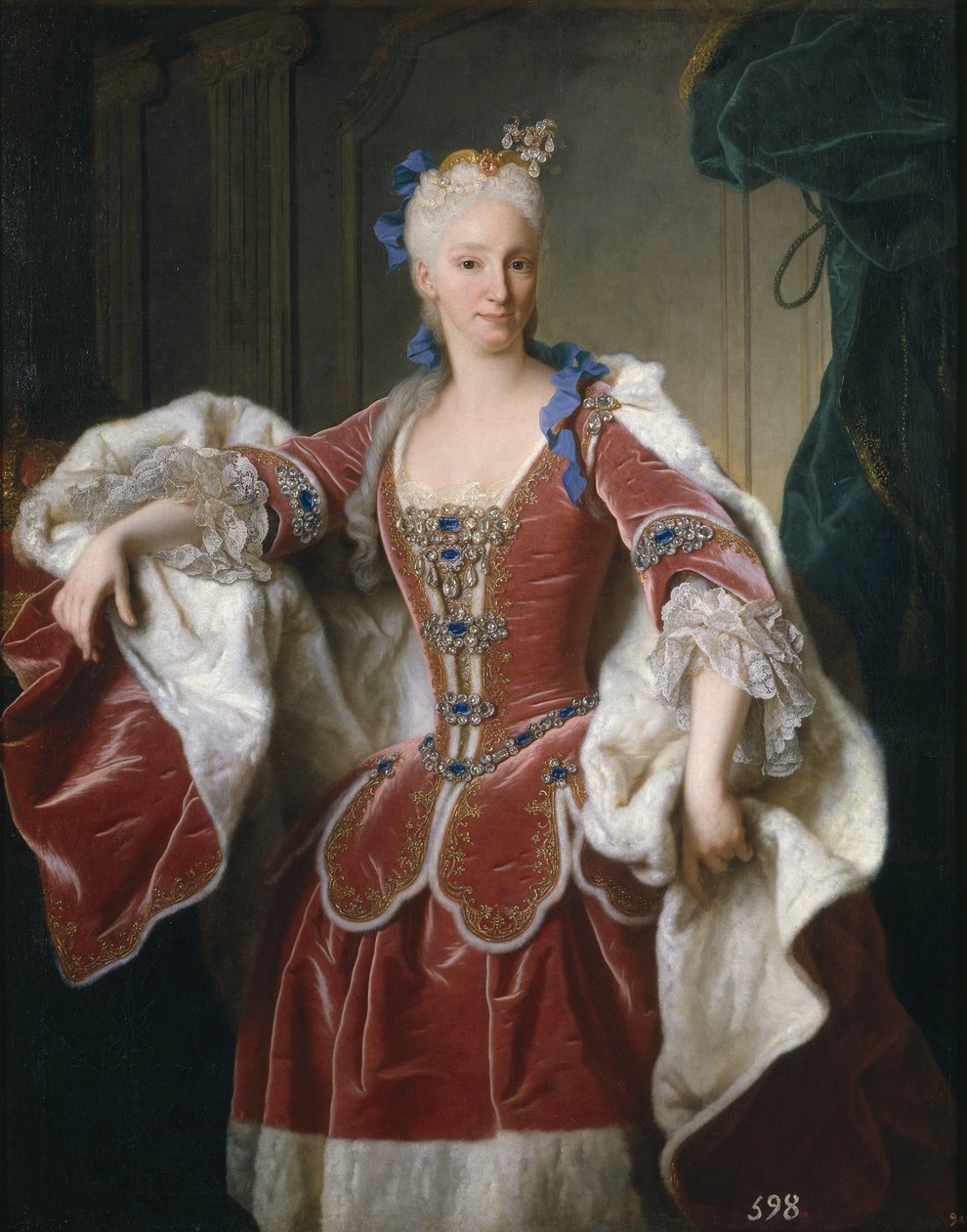 Muotokuva Elisabeth Farnesesta, Espanjan kuningatarpuolisosta, 1723 tekijältä Jean Ranc