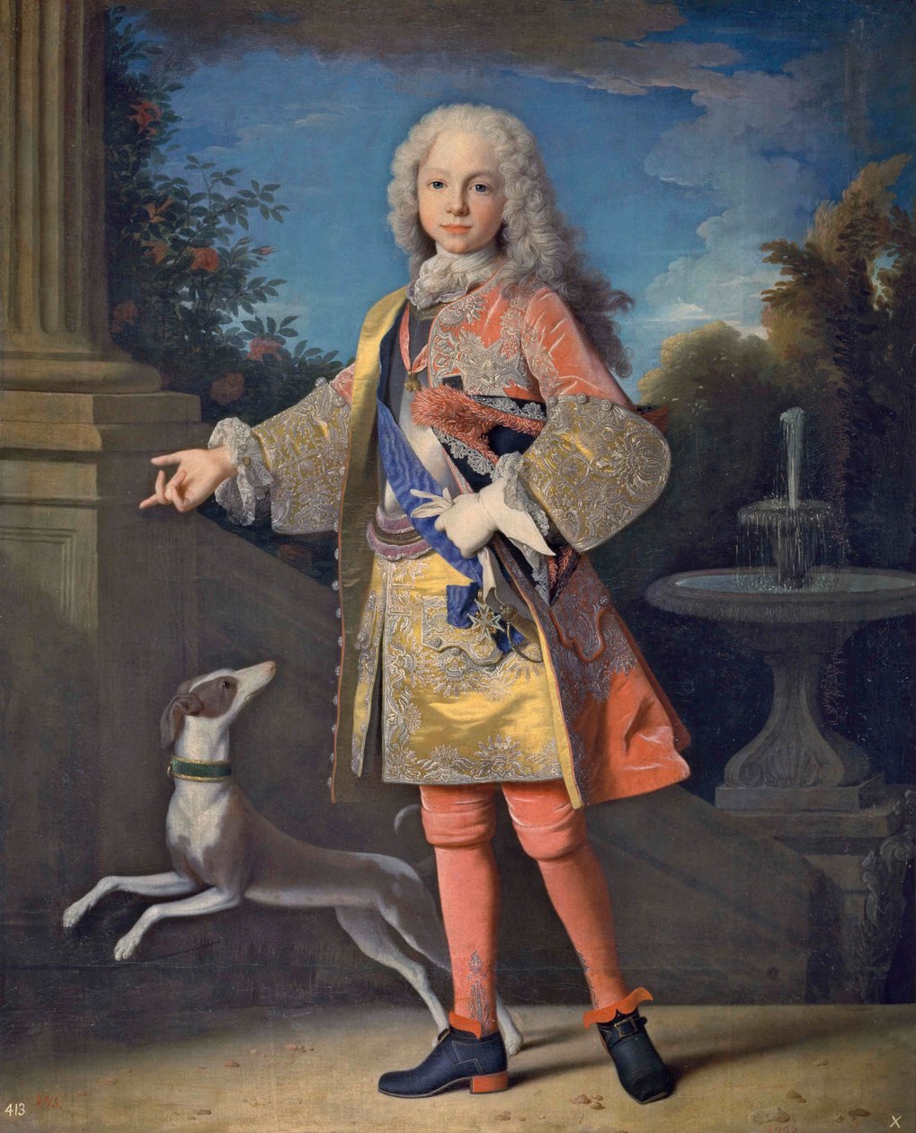 Espanjalaisen Ferdinand VI:n muotokuva 1713-1759, noin 1723. tekijältä Jean Ranc