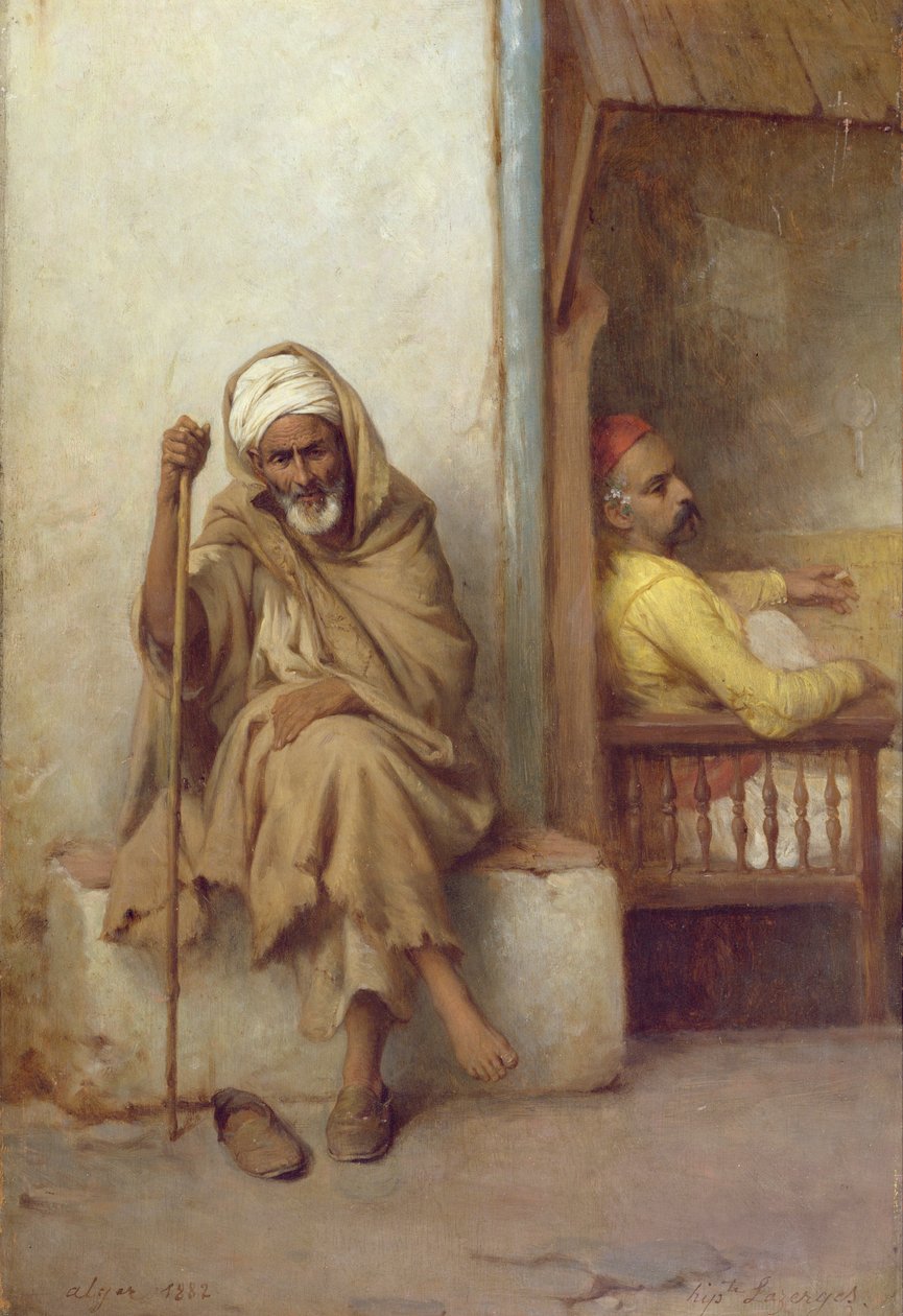 Algerialaiset miehet lepäävät, 1882 tekijältä Jean Raymond Hippolyte Lazerges
