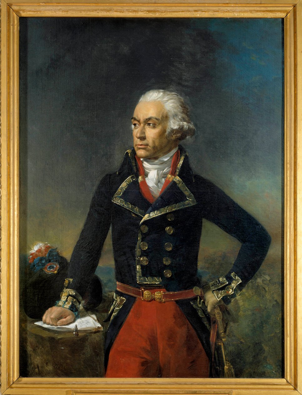 Charles Francois Dumouriezin, Northern Armeen päällikkökenraalin muotokuva 1792 (1739-1823) Jean-Sebastien Rouillardin (1789-1852) maalaus 1835 su. 1,35x1 m. tekijältä Jean Sebastien Rouillard
