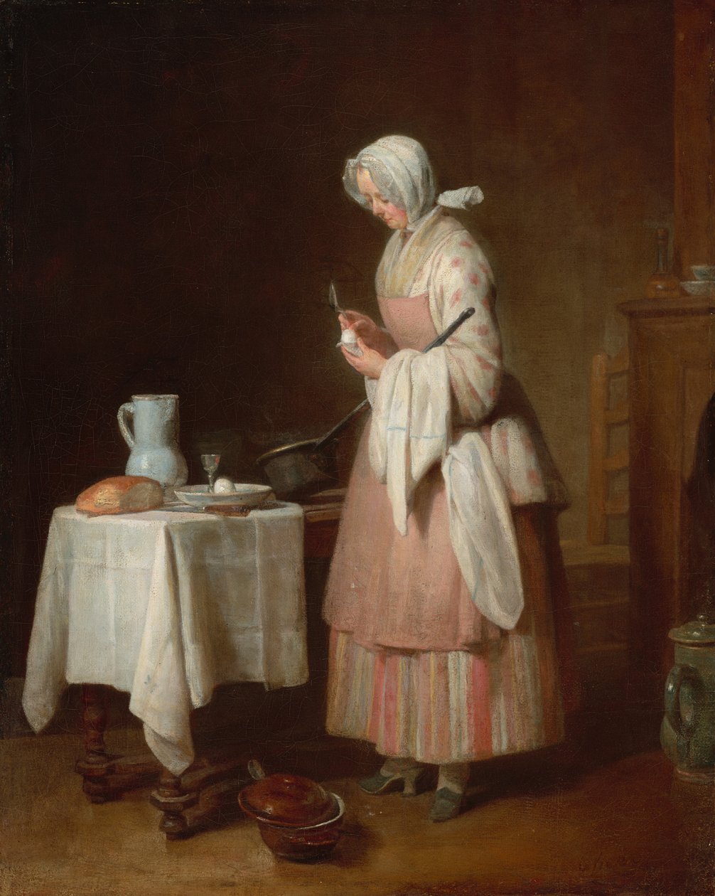 Huomaavainen sairaanhoitaja tekijältä Jean Baptiste Simeon Chardin