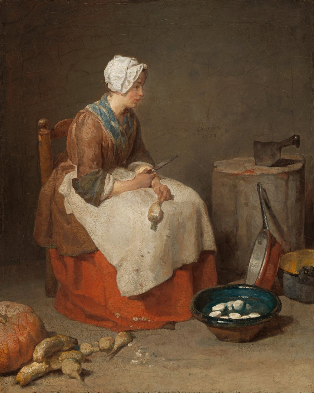 Keittiön piika tekijältä Jean Baptiste Simeon Chardin