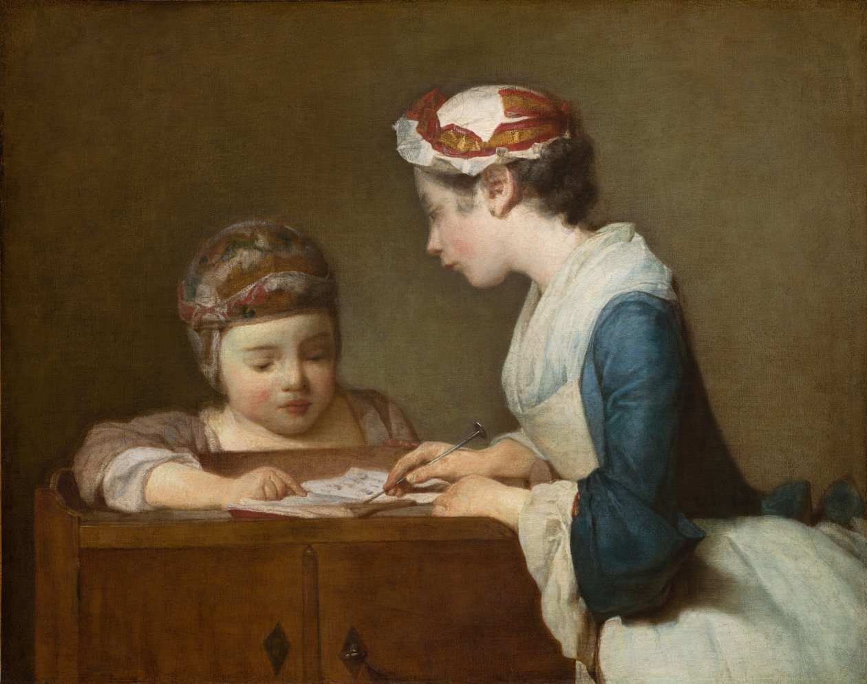 Pieni koulunhoitaja tekijältä Jean Baptiste Simeon Chardin