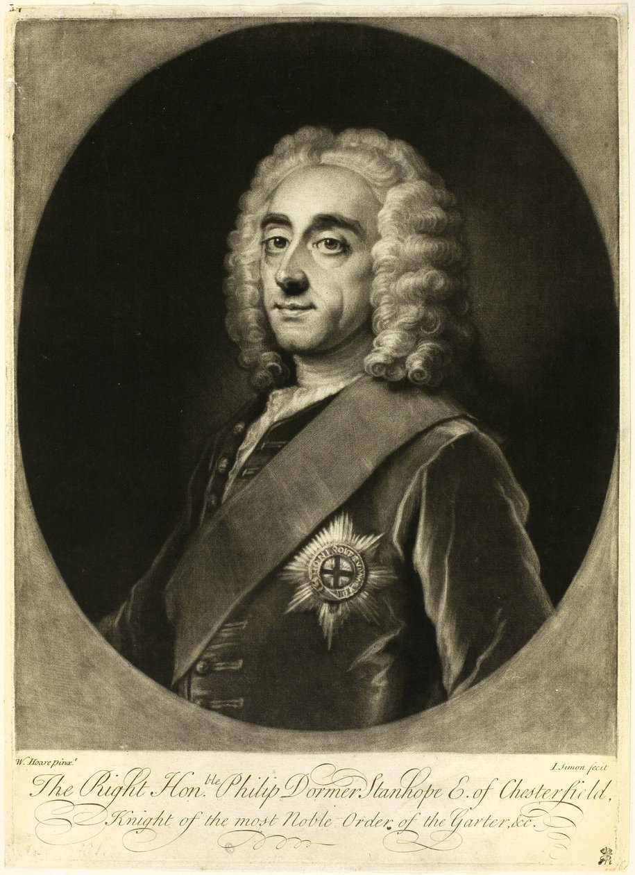 Philip Stanhope, Chesterfieldin jaarli, - tekijältä Jean Simon