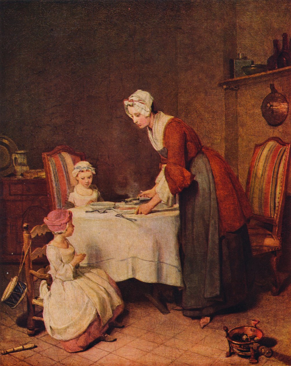 Grace or Le Benedicite Ranskan titteli, c1740. tekijältä Jean Baptiste Simeon Chardin