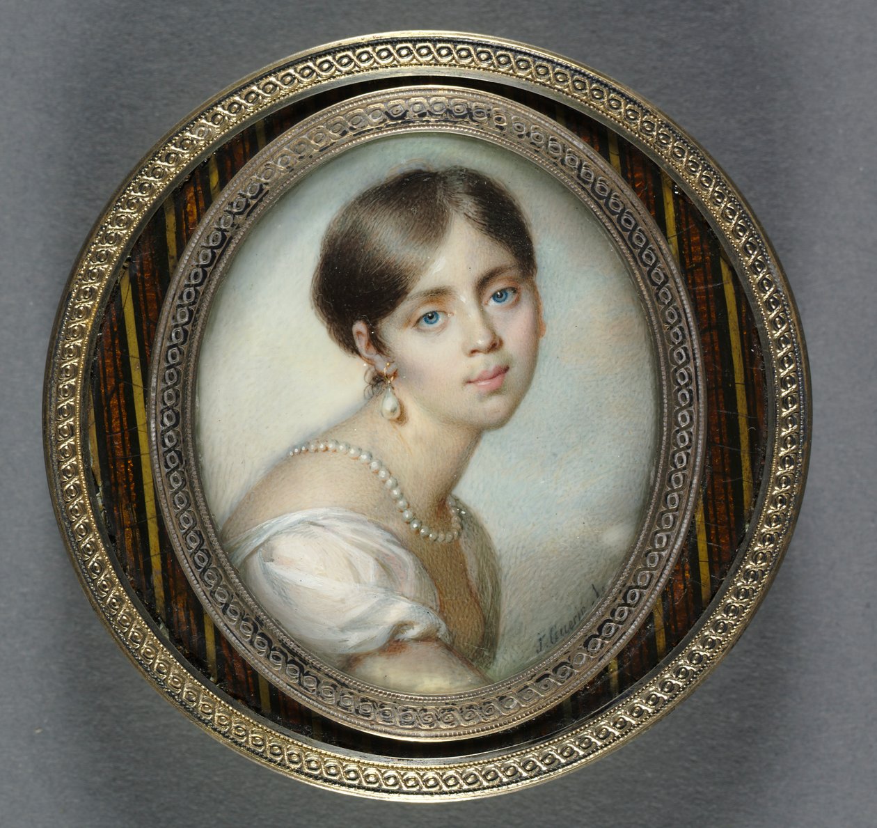 Nuoren valkopukuisen naisen muotokuva, 1805. tekijältä Jean Urbain Guerin