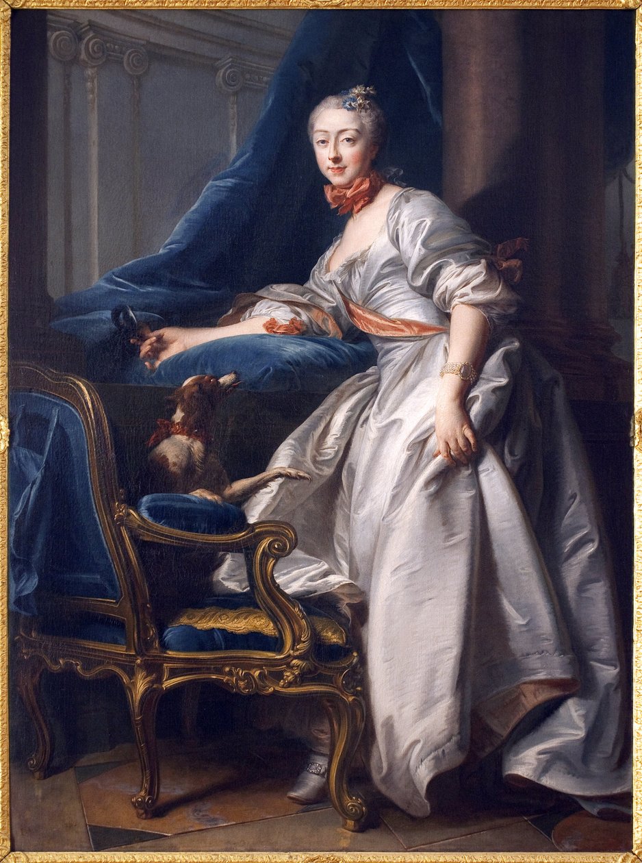 Marie Anne de Montboisier Beaufort Canillacin, Marquise de Caumontin muotokuva. Jean Valaden (1709-1787) maalaus Öljy kankaalle tekijältä Jean Valade