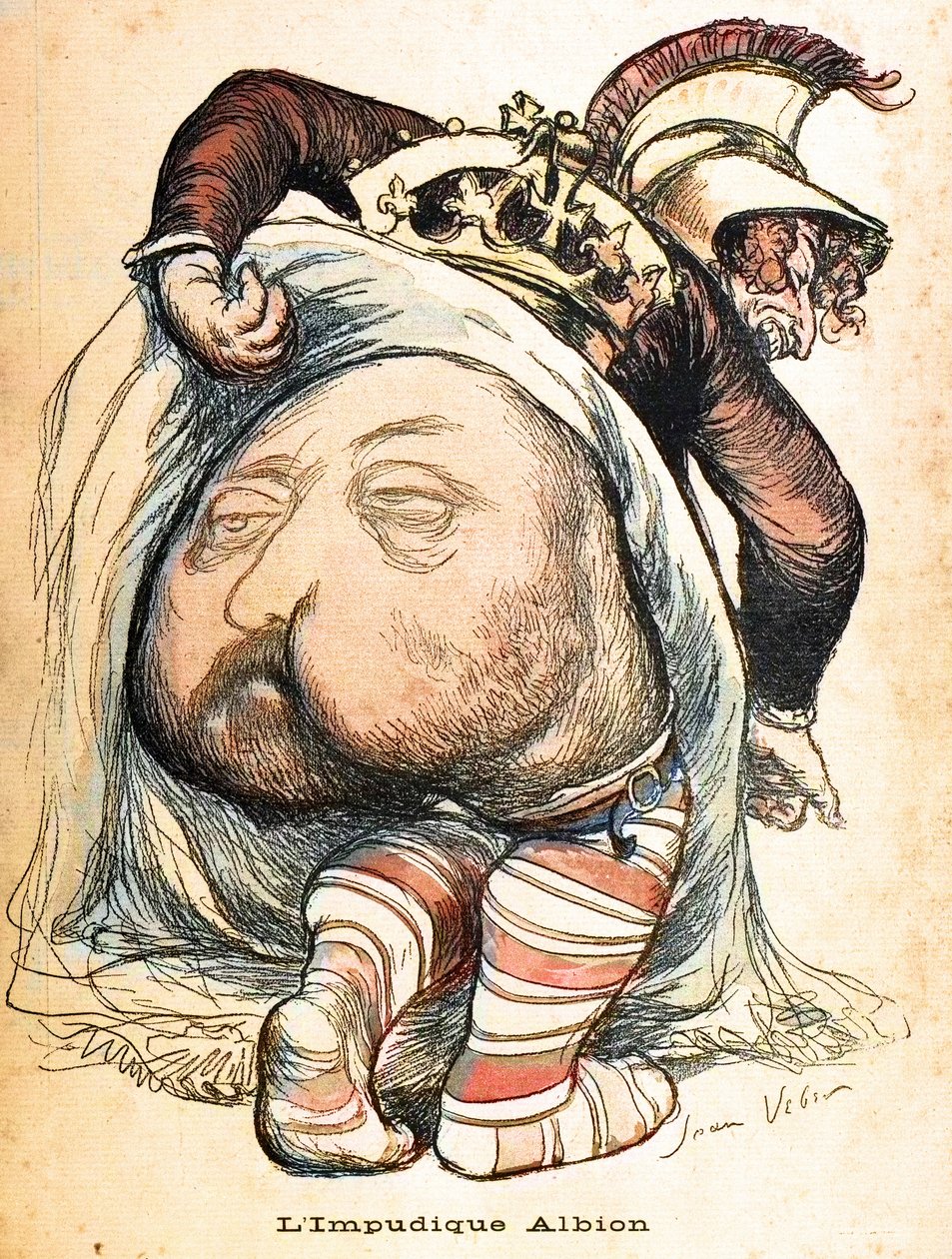 Immorbid Albion - Edward VII”. Jean Veberin sarjakuva buurien sodasta - "Voilautanen", nro. 28, syyskuuta tekijältä Jean Veber