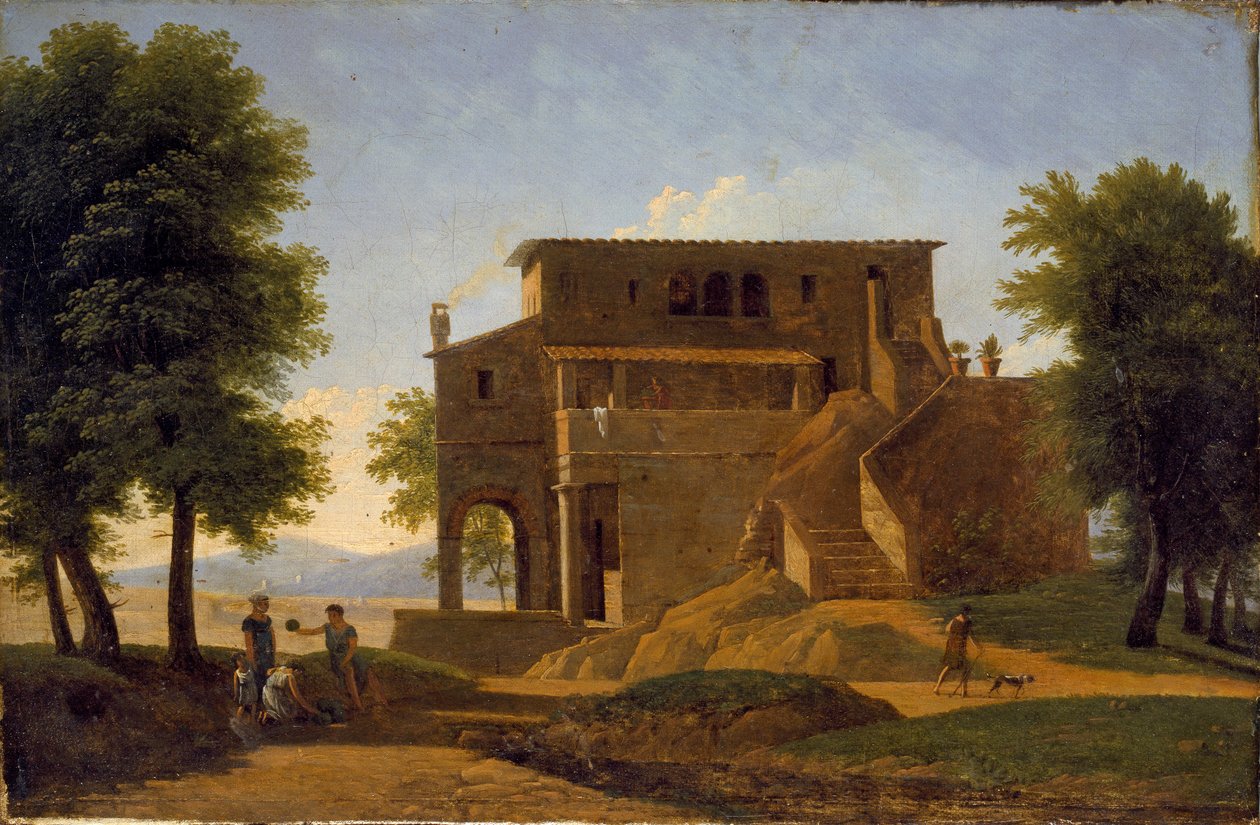 Italialainen huvila, 1800-luvun alku tekijältä Jean Victor Bertin