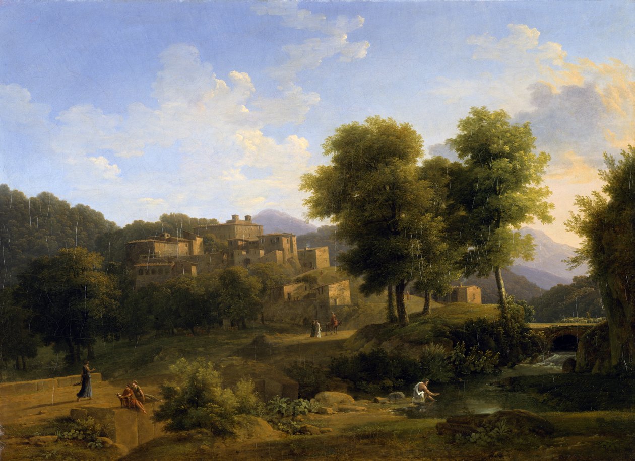Näkymä kaupunkiin Sabine Hillsissä, 1814 tekijältä Jean Victor Bertin