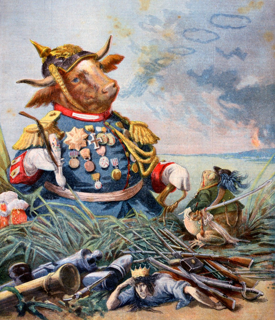 Sammakko ja härkä, 1893 tekijältä Jean de la Fontaine