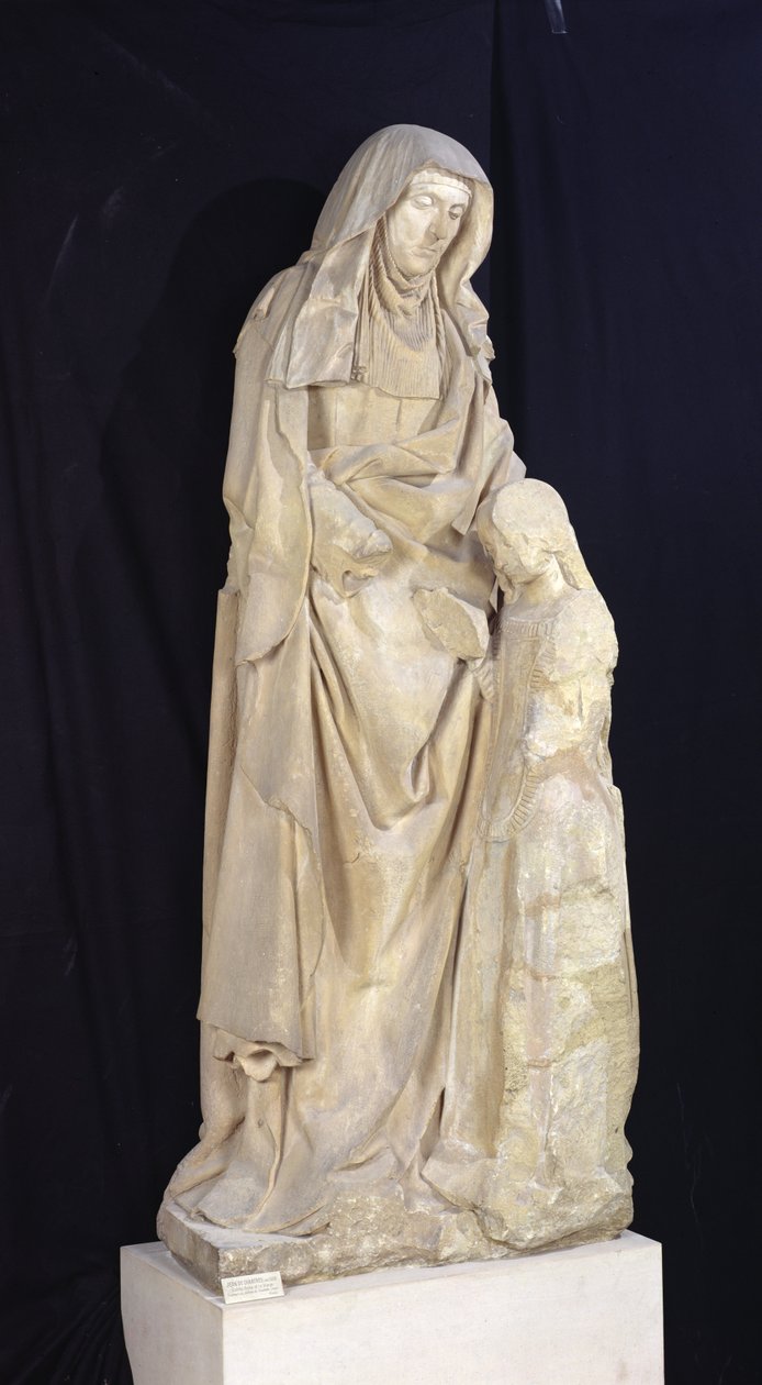 Pyhä Anna kouluttaa neitsyttä, Chateau des Ducs de Bourbon, Chantelle, n. 1500-03 tekijältä Jean fl.c.1465 c.1516 Guilhomet