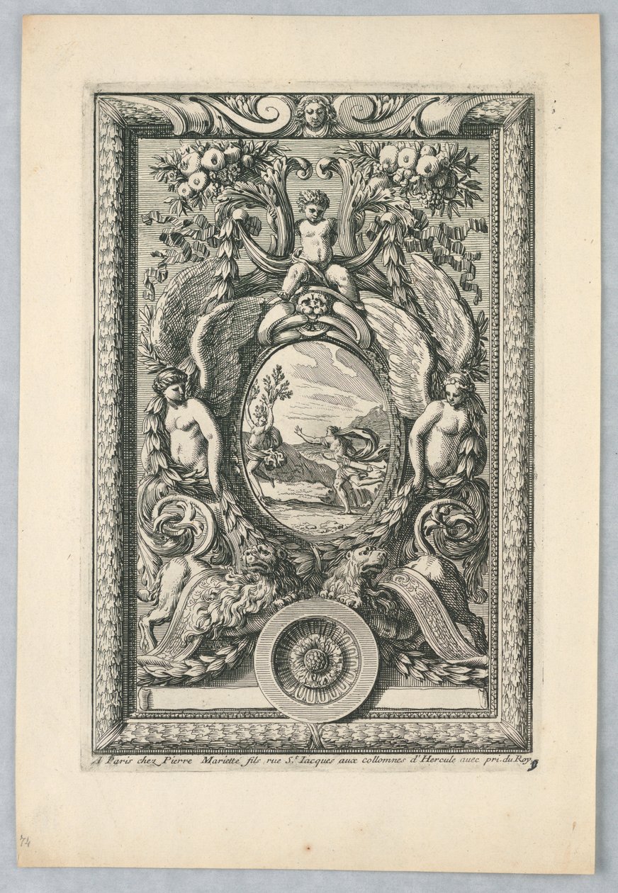 Arkki sarjasta, "Peaneaux Ornaments for... Paneling" tekijältä Jean le Pautre