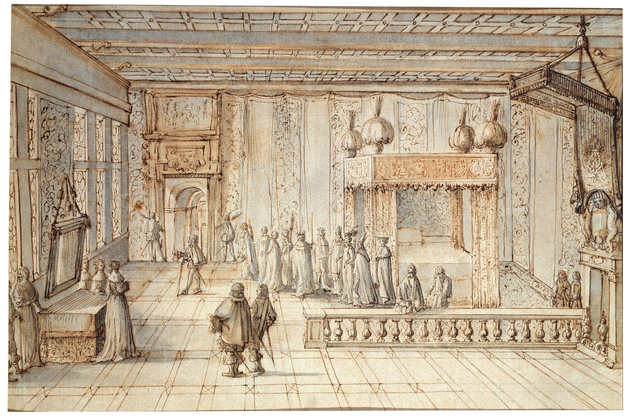 "Kuningas Ludvig XIV:n kammio Versaillesissa", 1654 tekijältä Jean le Pautre