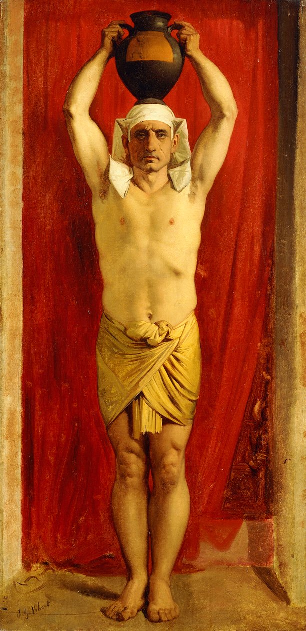 egyptiläinen vedenkuljettaja, tekijältä Jean or Jehan Georges Vibert