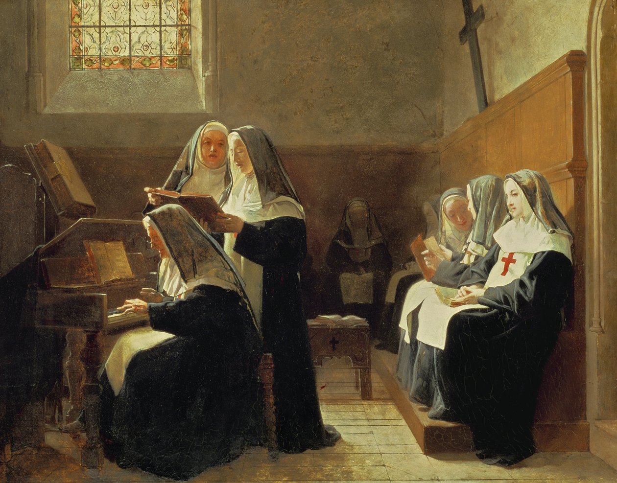 Luostarikuoro, 1865 tekijältä Jean or Jehan Georges Vibert